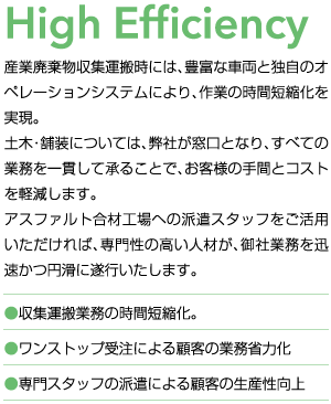 High Efficiency